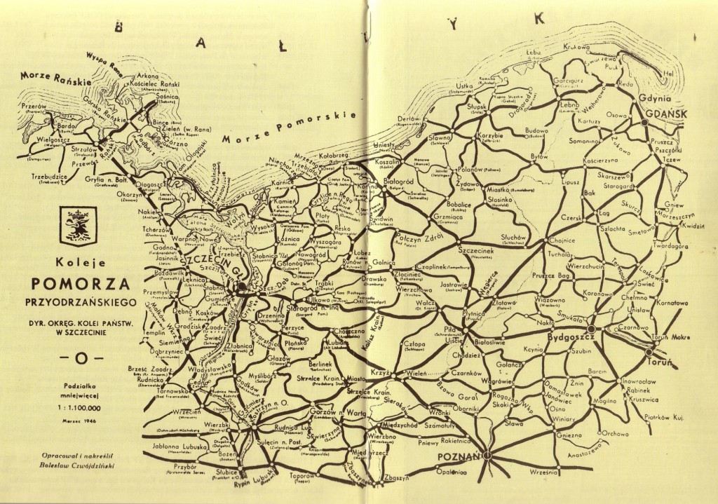 Koleje Pomorza 1946